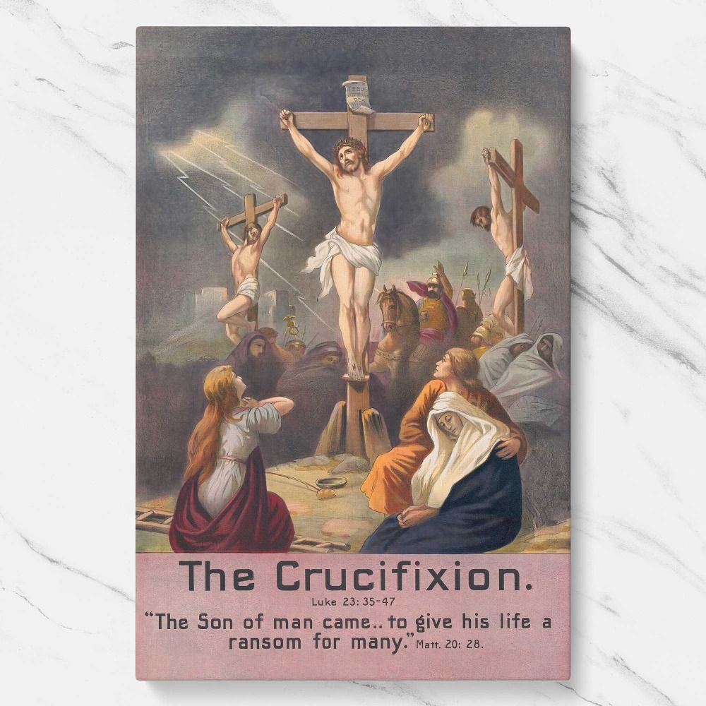 The crucifixion canvas wall art - Image 7
