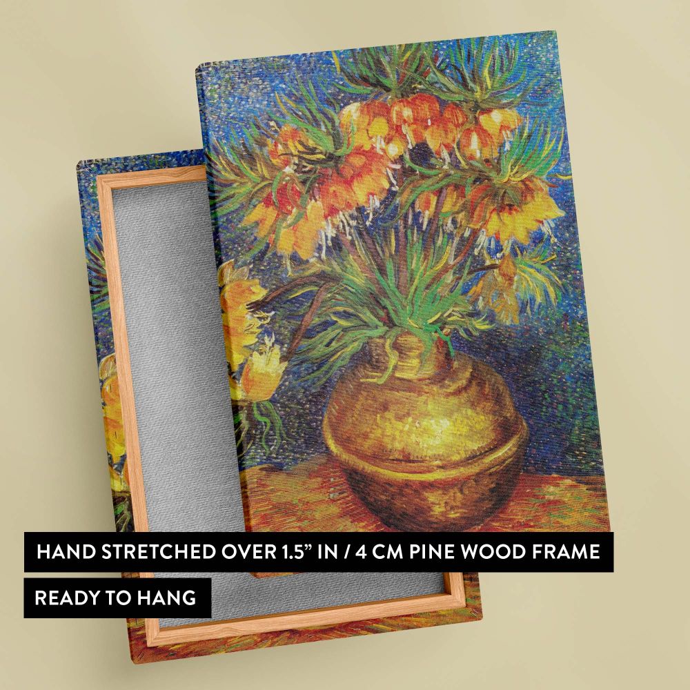 Fritillaries in Copper Vase by Van Gogh - Floral Still Life Artwork canvas wall art - Image 6