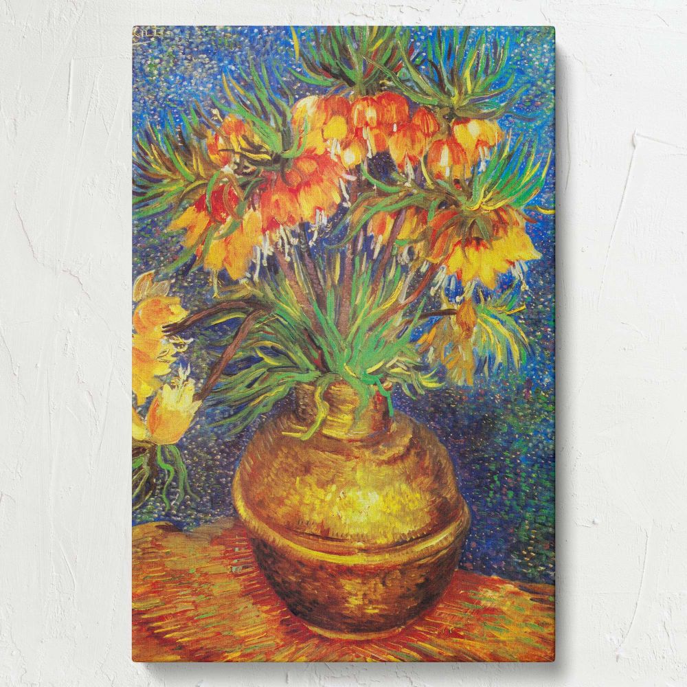 Fritillaries in Copper Vase by Van Gogh - Floral Still Life Artwork canvas wall art - Image 7