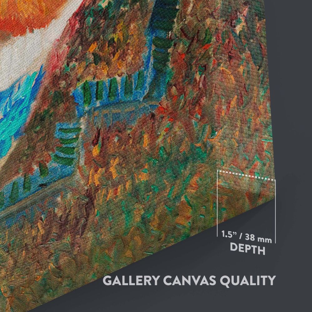 Self-Portrait Canvas Wall Art Van Gogh - Timeless Portrait with Blue Brown Strokes - Image 3