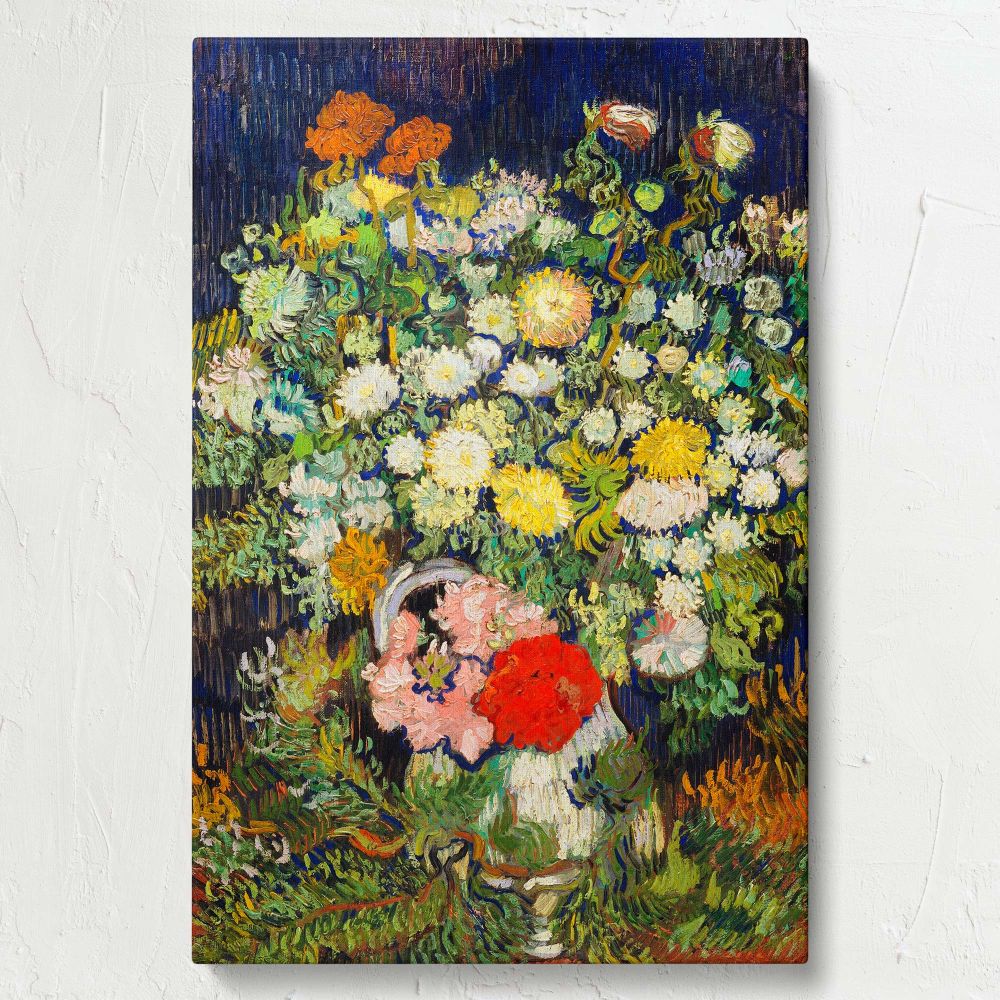 Bouquet of Flowers in a Vase - Still Life Floral Painting By Vincent van Gogh canvas wall art - Image 7