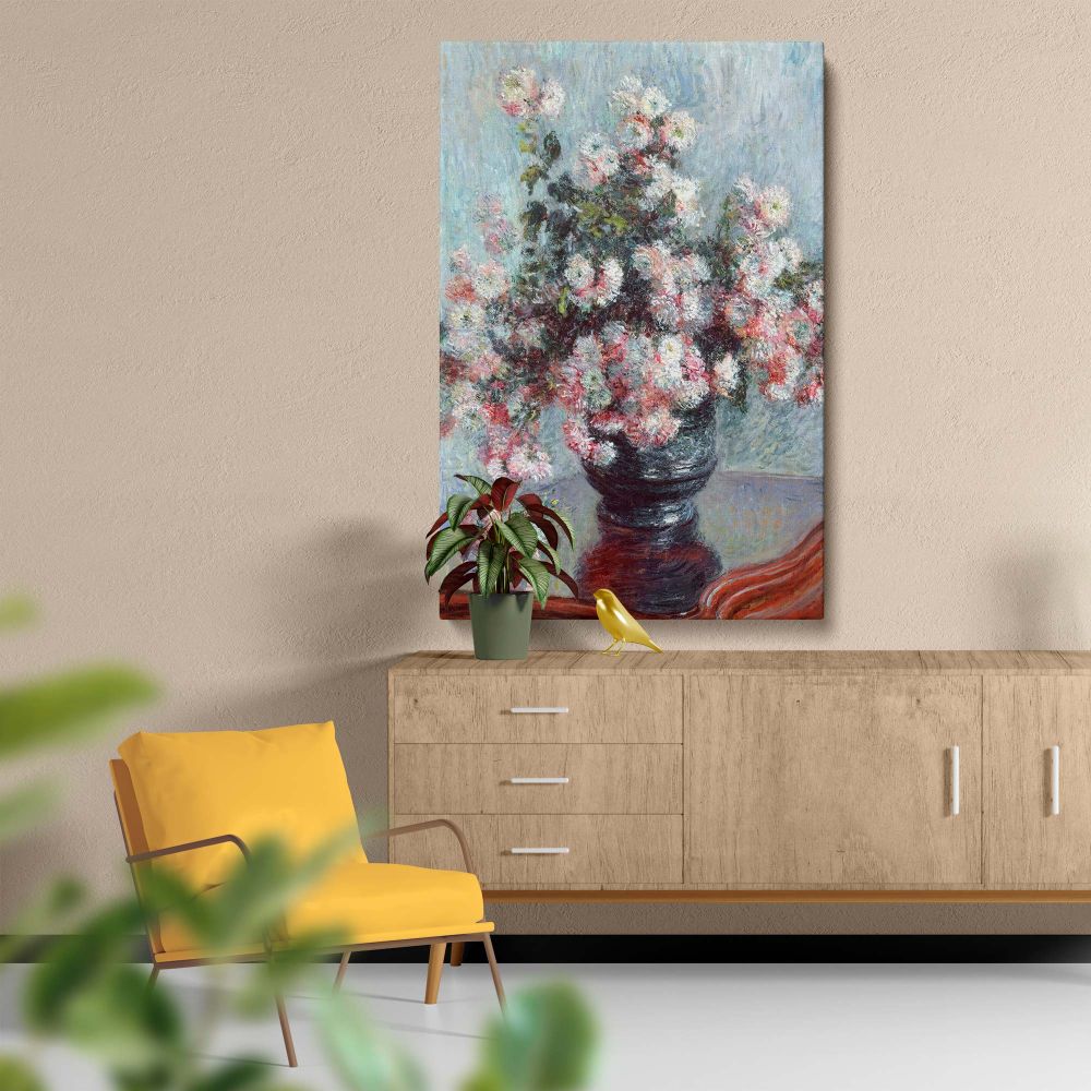Chrysanthemums - Vintage Style Bouquet Still Life Print By Claude Monet - Image 5
