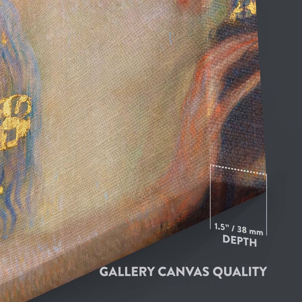 Judith and the Head of Holofernes - Bold Biblical Gold Scene By Gustav Klimt canvas wall art - Image 3