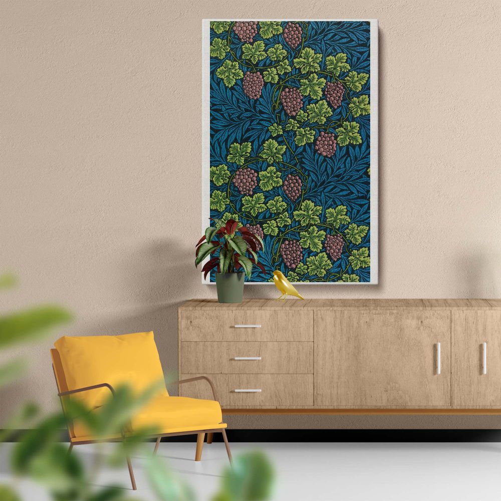 Vine - Grape Vines and Greenery Pattern By William Morris canvas wall art - Image 5