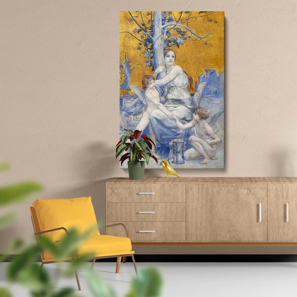 Allegory of Time - Angelic Symbolism with Children By Luc-Olivier Merson canvas wall art - Image 5