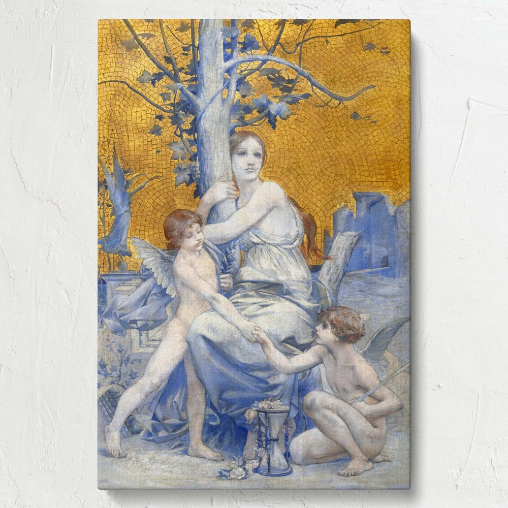 Allegory of Time - Angelic Symbolism with Children By Luc-Olivier Merson canvas wall art - Image 7