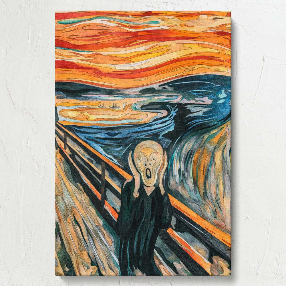The Scream - Iconic Expressionist Art in Vivid Tones By Edvard Munch canvas wall art - Image 7
