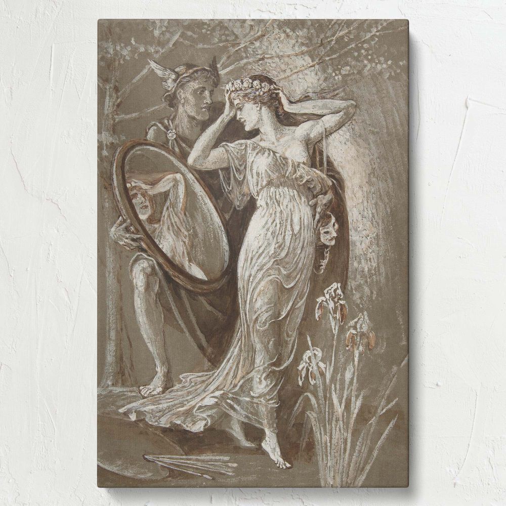 The Mirror of Venus - 1890 Symbolic Mythology Artwork by Walter Crane canvas wall art - Image 7