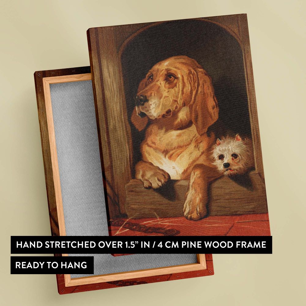 Dignity and Impudence - Bloodhound and Terrier Dog Portrait By Sir Edwin Landseer canvas wall art - Image 6