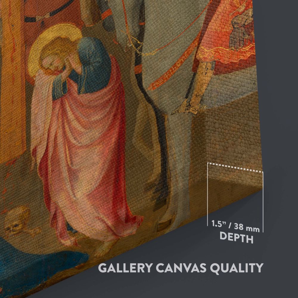 The Crucifixion - Early Renaissance Gold Painting By Fra Angelico canvas wall art - Image 3