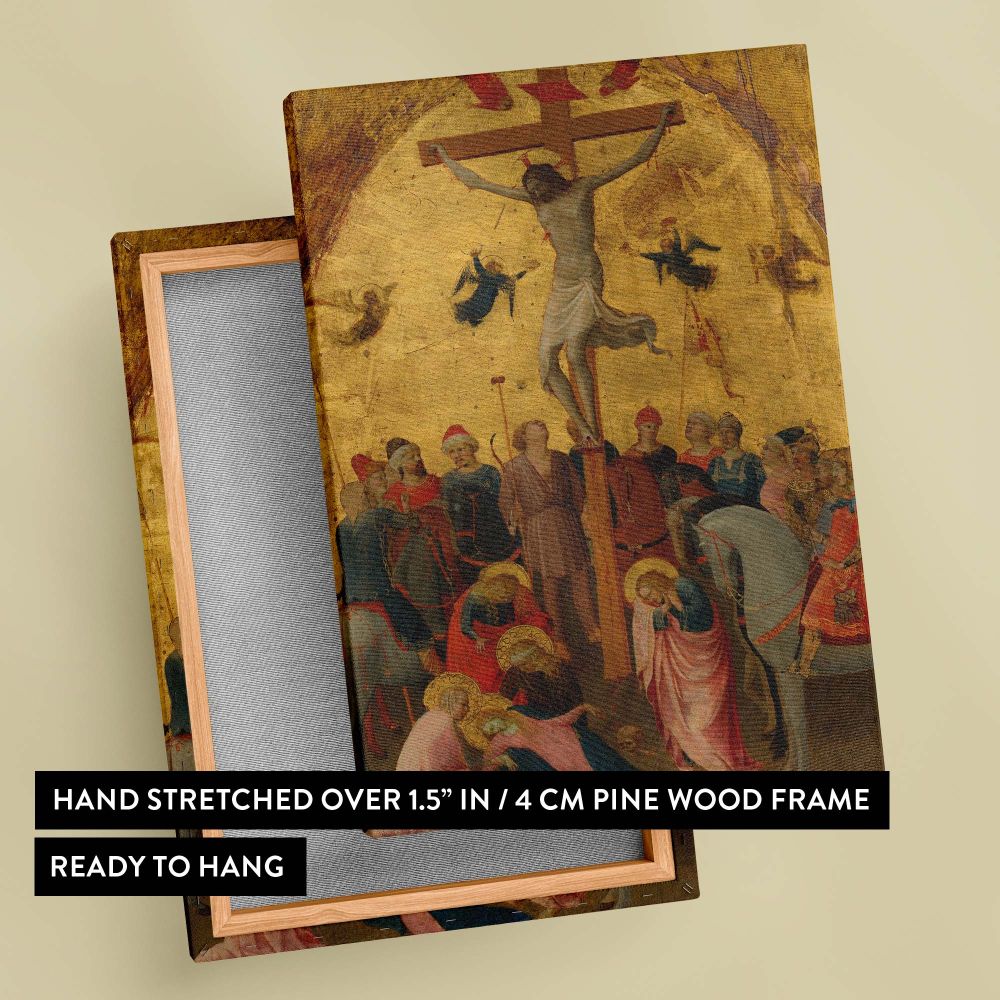 The Crucifixion - Early Renaissance Gold Painting By Fra Angelico canvas wall art - Image 6