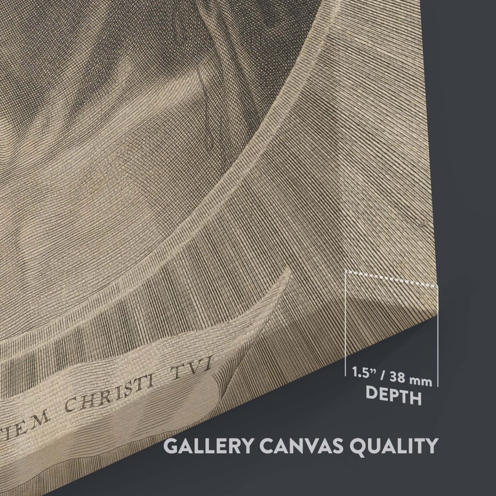 Head of Christ - Classical Crowned Religious Oval By Adrian van Melar canvas wall art - Image 3
