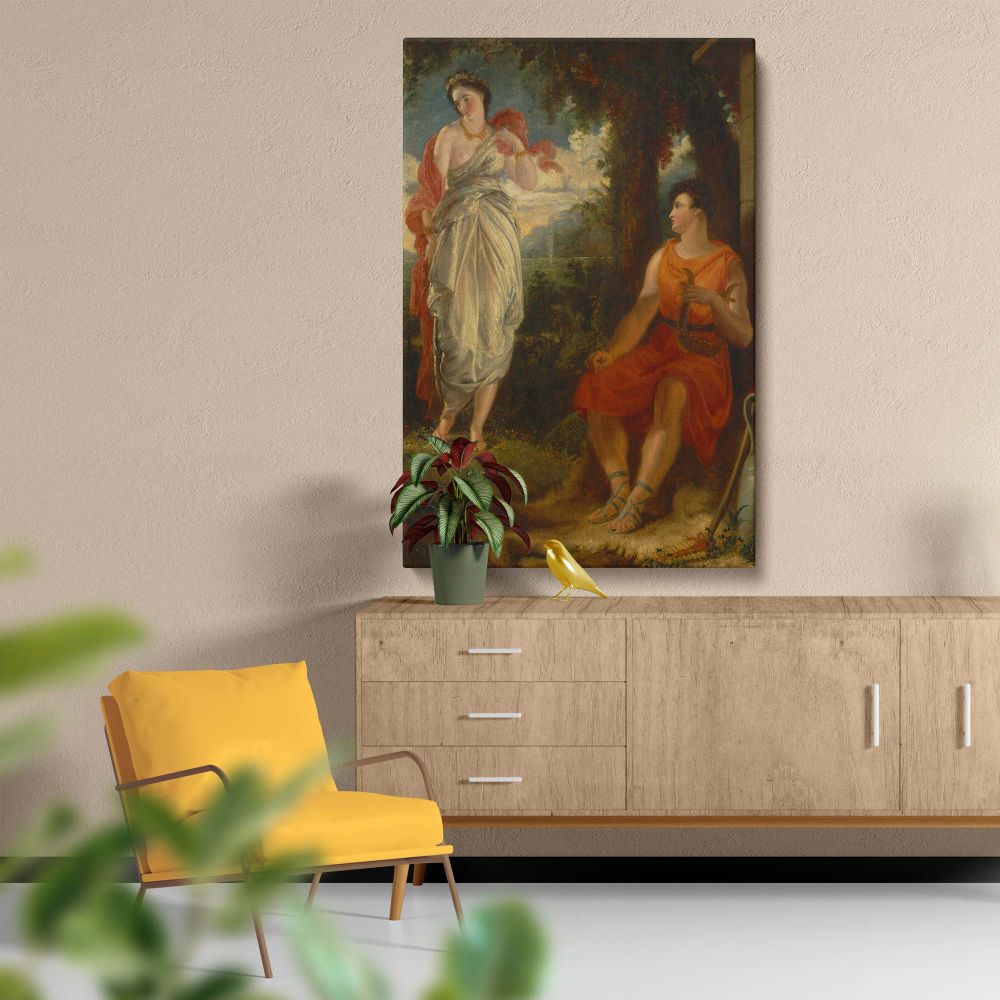 Venus and Anchises - Romantic Myth Scene By Benjamin Robert Haydon canvas wall art - Image 5