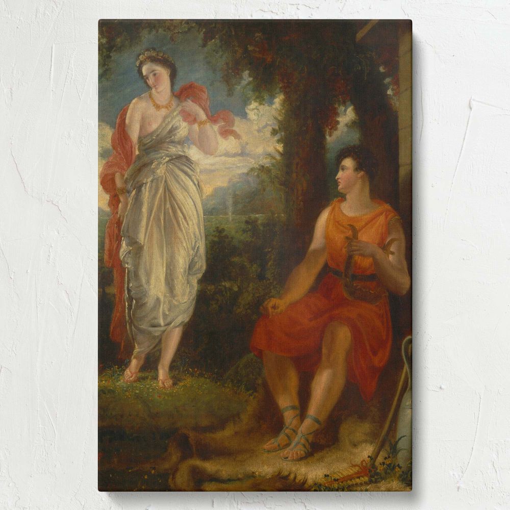 Venus and Anchises - Romantic Myth Scene By Benjamin Robert Haydon canvas wall art - Image 7