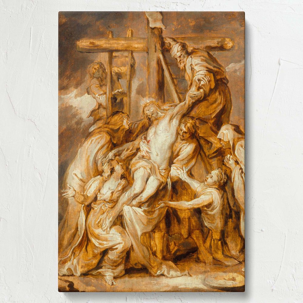 The Deposition - Christ's Descent from the Cross By Abraham van Diepenbeeck canvas wall art - Image 7