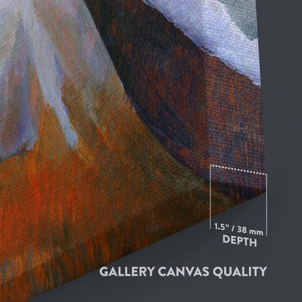 Mountain and Sky - Abstract Natural Forms in Orange and Blue By Arthur Dove canvas wall art - Image 3