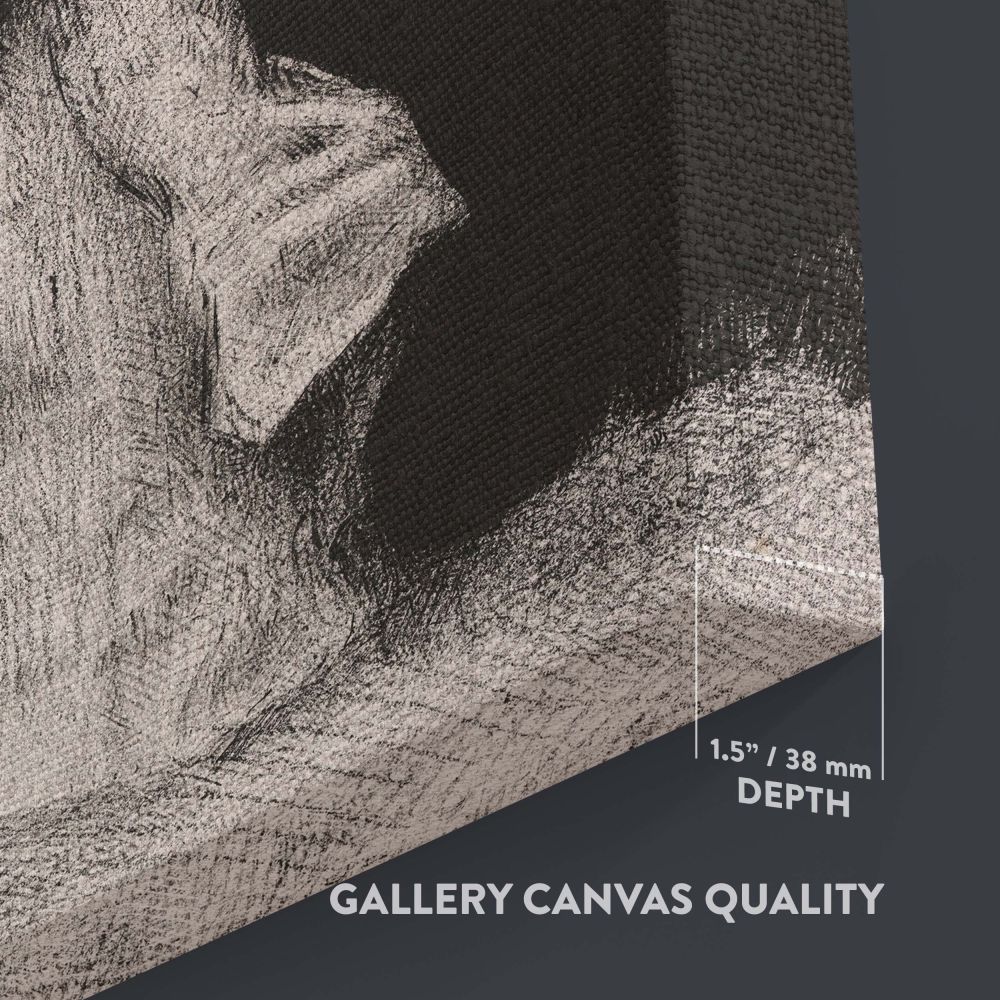 Haunting - Woman in White with Ghostly Masks By Odilon Redon canvas wall art - Image 3