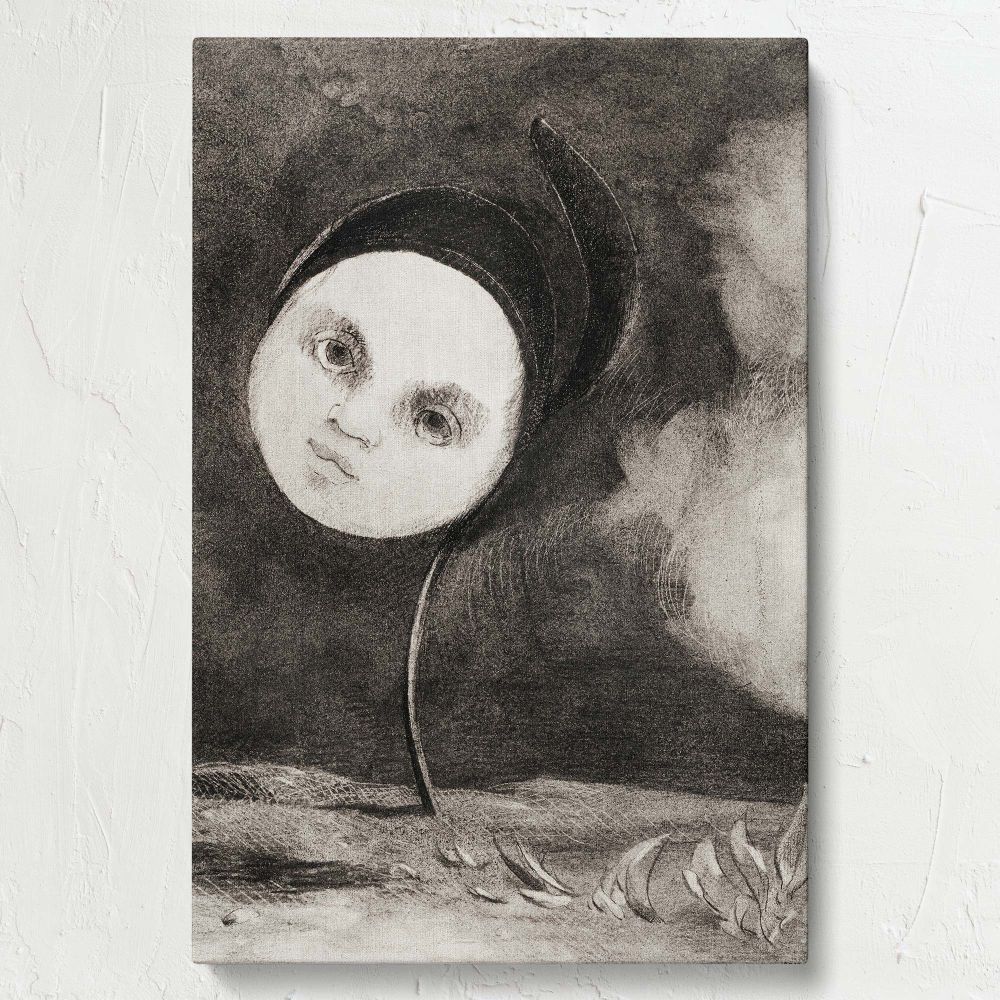 Strange Flower - Surreal Botanical Face Art By Odilon Redon canvas wall art - Image 7