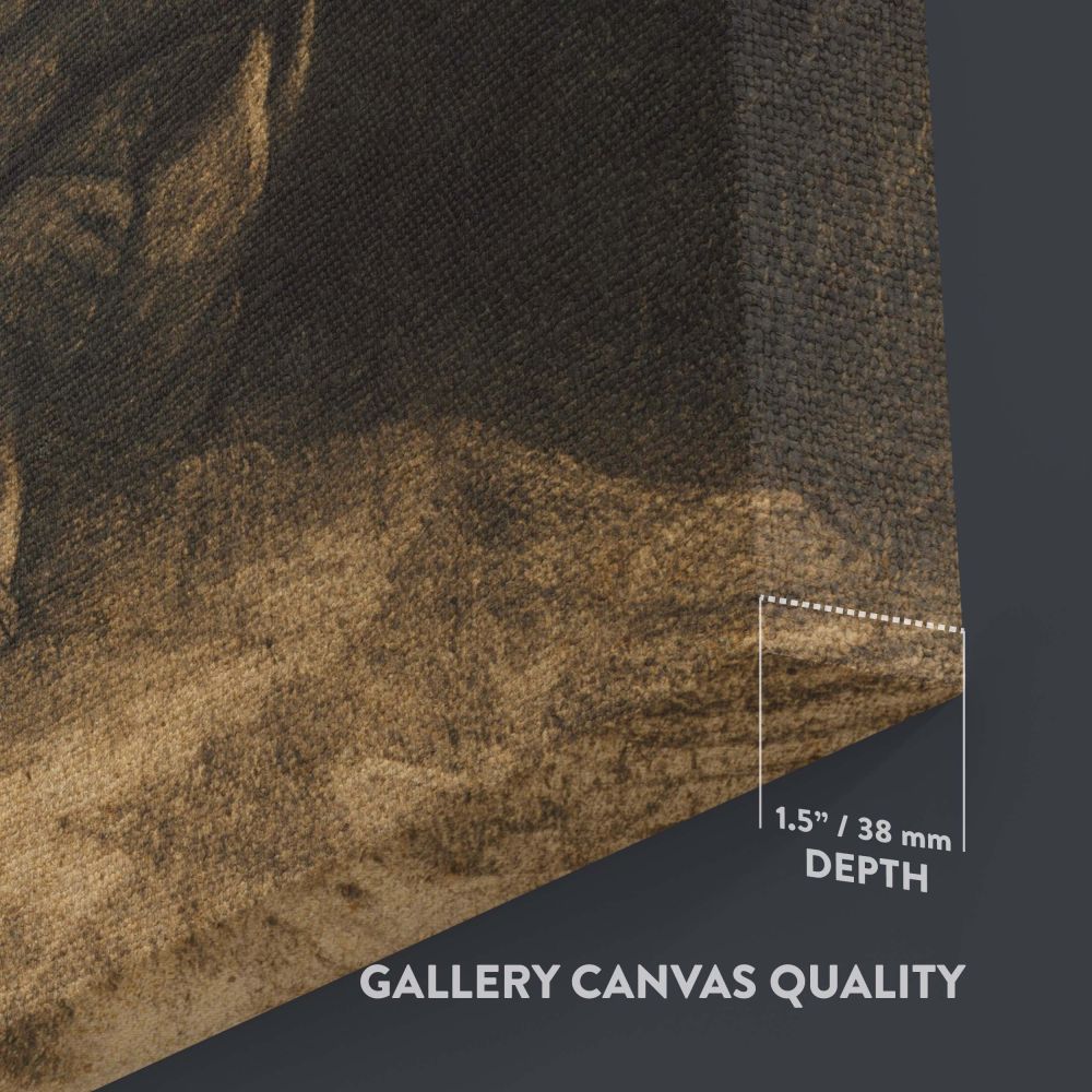 Primitive Man - Solitary Seated Nude in Shadows By Odilon Redon canvas wall art - Image 3