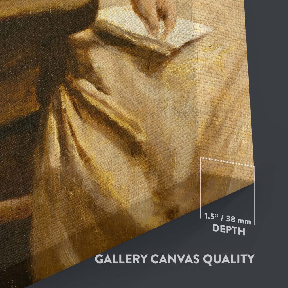 The Letter - Woman Reading in Soft Light By Jean-Baptiste-Camille Corot canvas wall art - Image 3