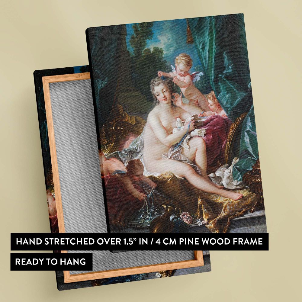 The Toilette of Venus - Romantic Cherub-Filled Scene By Franois Boucher canvas wall art - Image 6