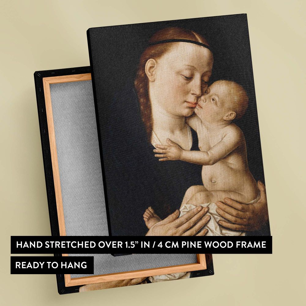 Virgin and Child - Sacred Renaissance Scene By Dieric Bouts canvas wall art - Image 6