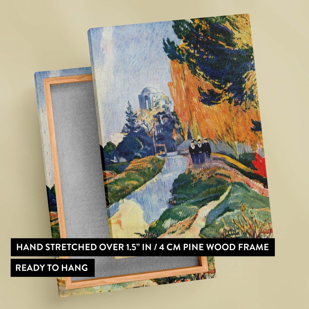 Les Alyscamps - Serene French Landscape with Figures By Paul Gauguin canvas wall art - Image 6