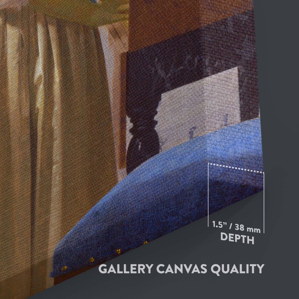 Lady Standing at a Virginal - Classical Dutch Elegance By Johannes Vermeer canvas wall art