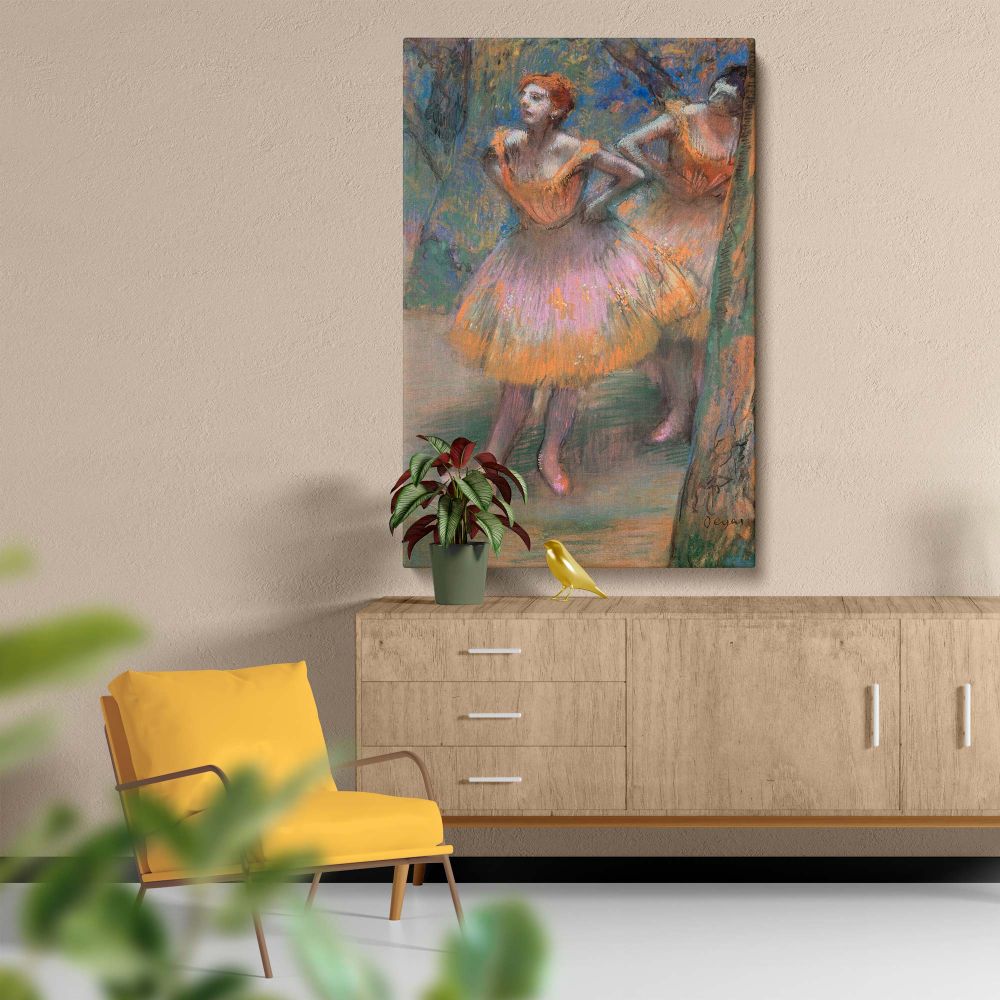 Two Dancers - Impressionist Ballet Scene By Edgar Degas canvas wall art - Image 2