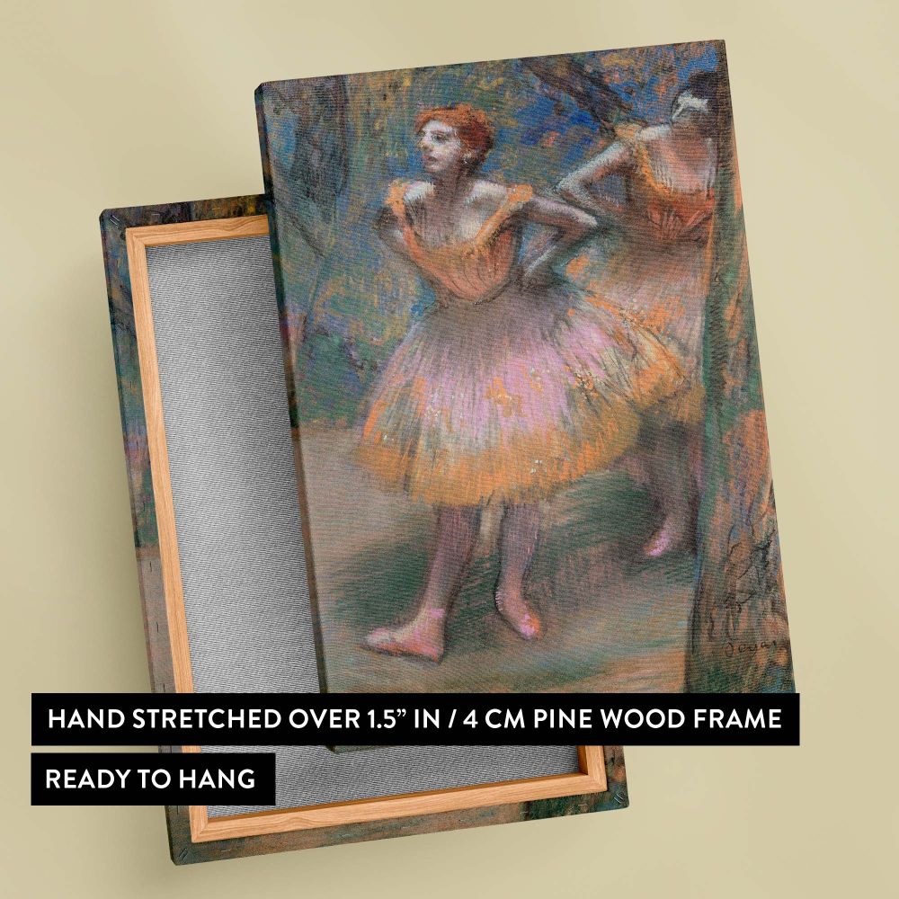 Two Dancers - Impressionist Ballet Scene By Edgar Degas canvas wall art - Image 4