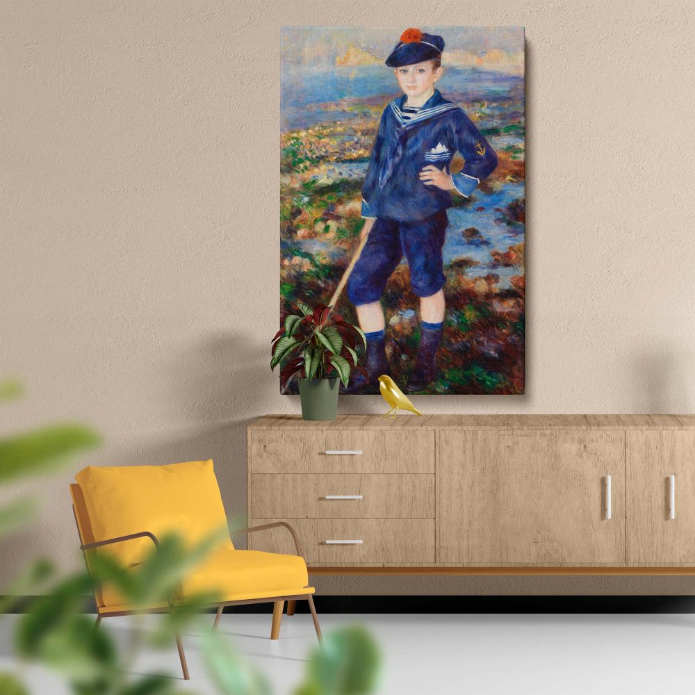 Sailor Boy - Portrait of Robert Nunes By Pierre-Auguste Renoir canvas wall art - Image 5