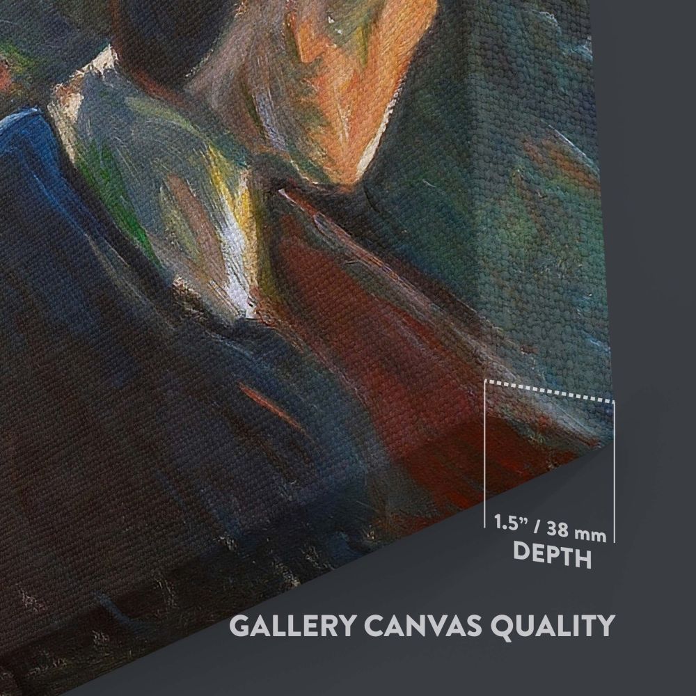 Sick Mood at Sunset - Expressionist Despair at Dusk By Edvard Munch canvas wall art - Image 3