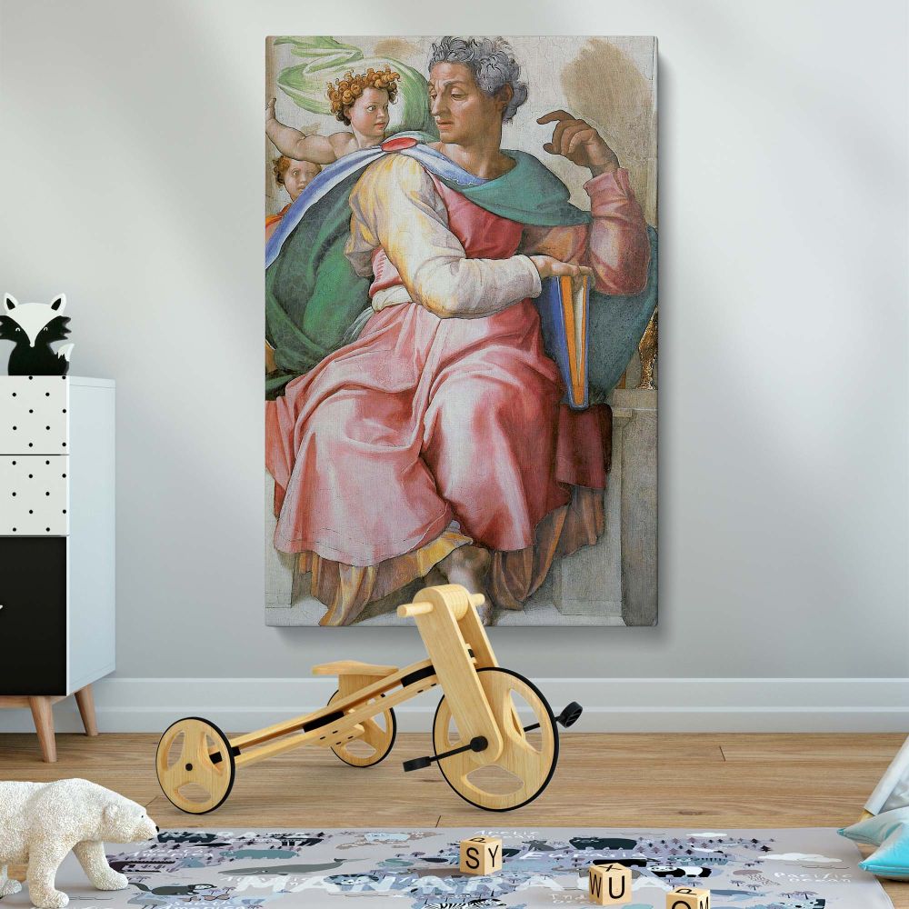 Isaiah - Sistine Chapel Fresco of the Prophet By Michelangelo Buonarroti canvas wall art - Image 3