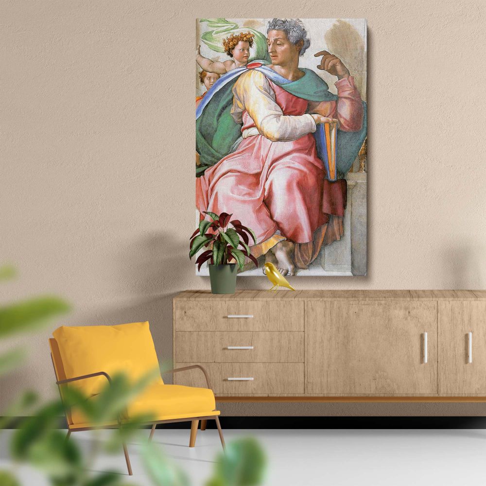Isaiah - Sistine Chapel Fresco of the Prophet By Michelangelo Buonarroti canvas wall art - Image 5