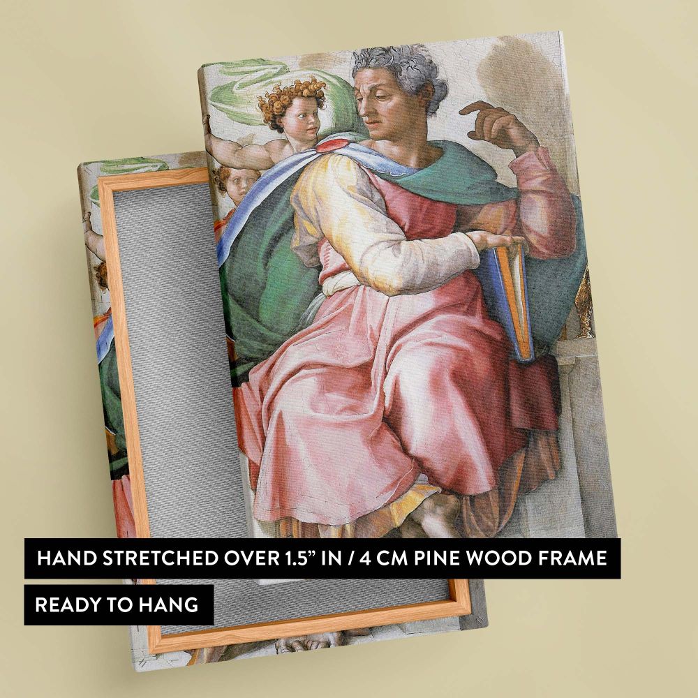 Isaiah - Sistine Chapel Fresco of the Prophet By Michelangelo Buonarroti canvas wall art - Image 7