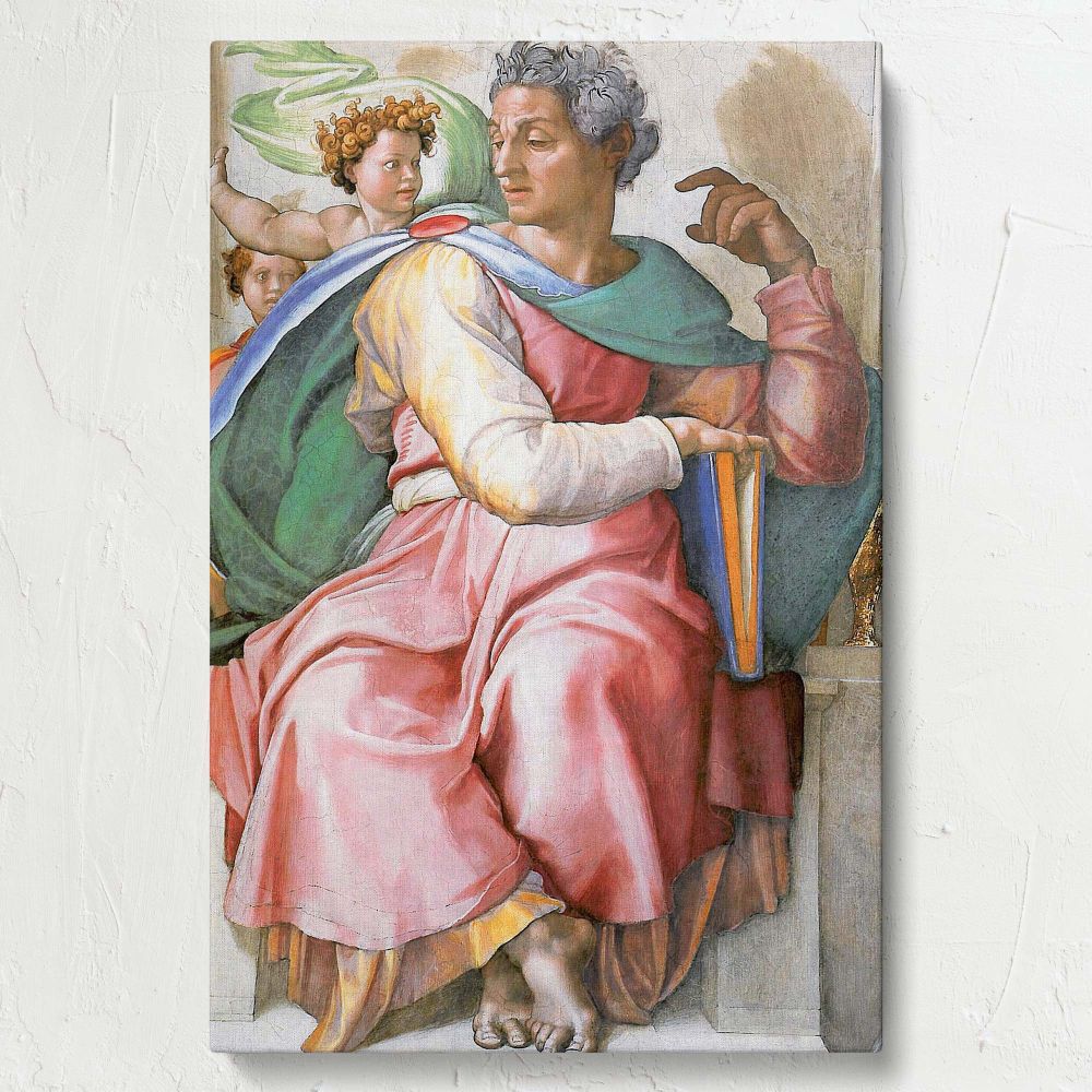 Isaiah - Sistine Chapel Fresco of the Prophet By Michelangelo Buonarroti canvas wall art - Image 9