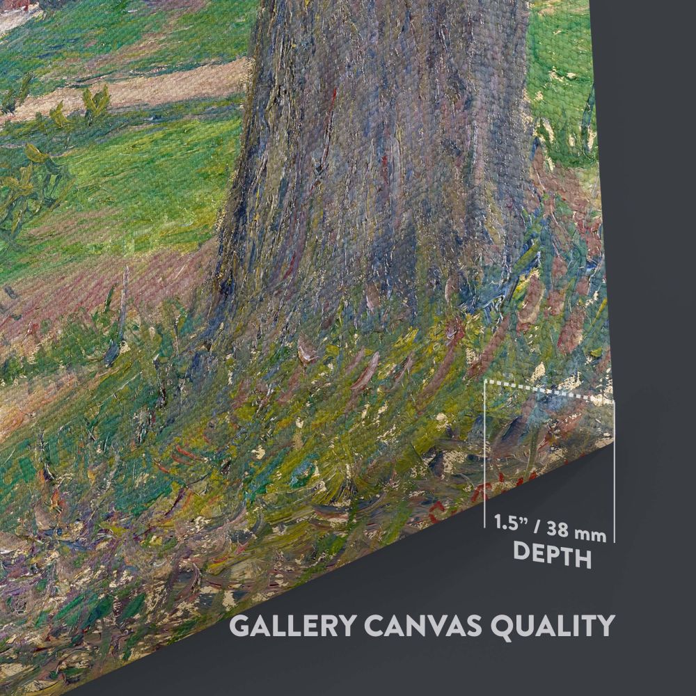 Chestnut Trees at Osny - Detailed Countryside Landscape By Camille Pissarro canvas wall art - Image 3