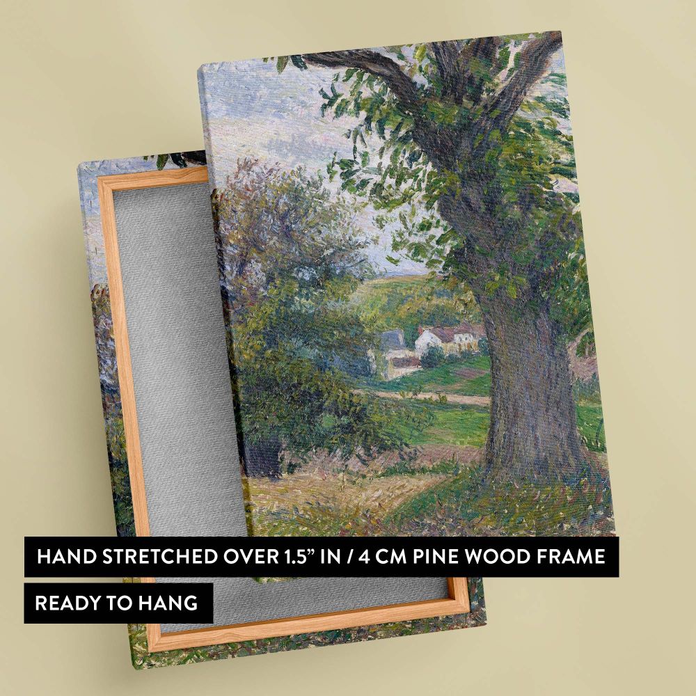 Chestnut Trees at Osny - Detailed Countryside Landscape By Camille Pissarro canvas wall art - Image 6