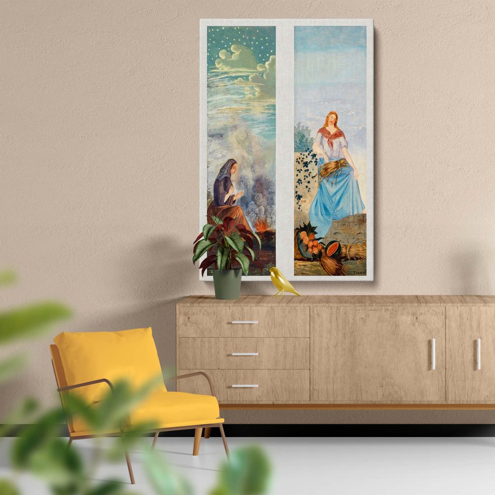 The Four Seasons - Allegorical Female Symbolism By Paul CŽzanne canvas wall art - Image 5