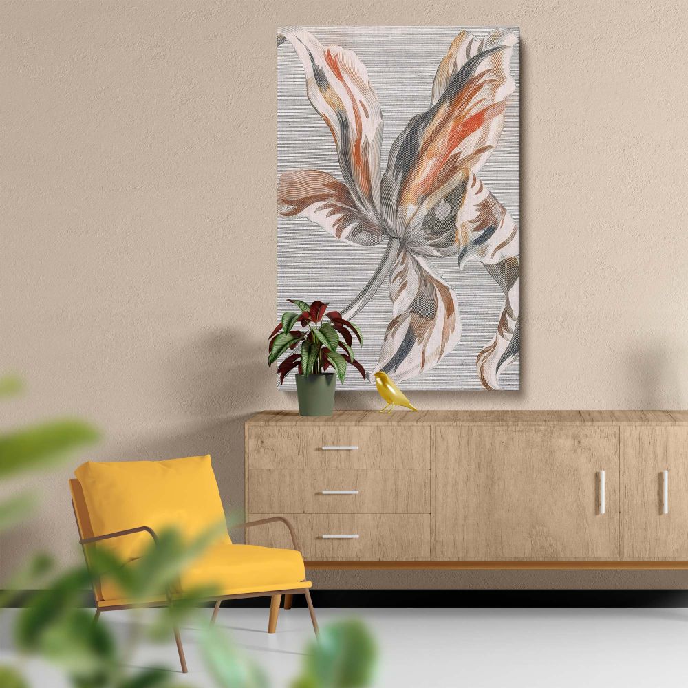 Tulip - Detailed Dutch Botanical Line Art By Johan Teyler canvas wall art - Image 5