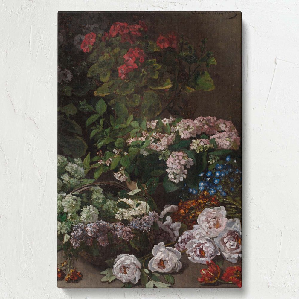 Spring Flowers - Blooming Roses & Garden Florals By Claude Monet canvas wall art - Image 7