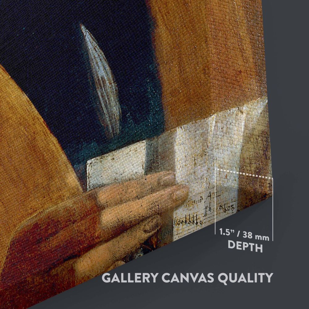 Portrait of a Musician - Renaissance Male with Red Cap By Leonardo da Vinci canvas wall art - Image 3