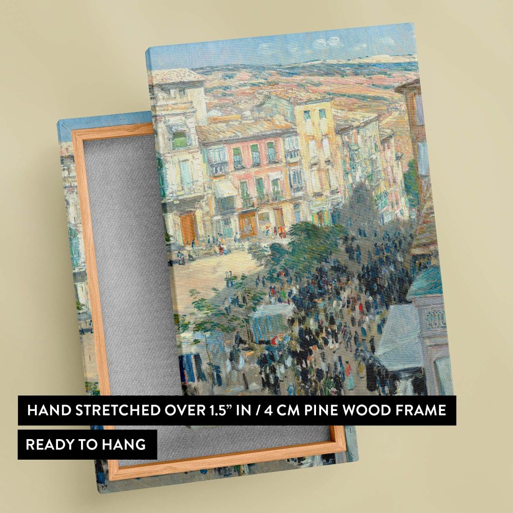 View of a Southern French City - Colorful Impressionist Cityscape By Childe Hassam canvas wall art - Image 6