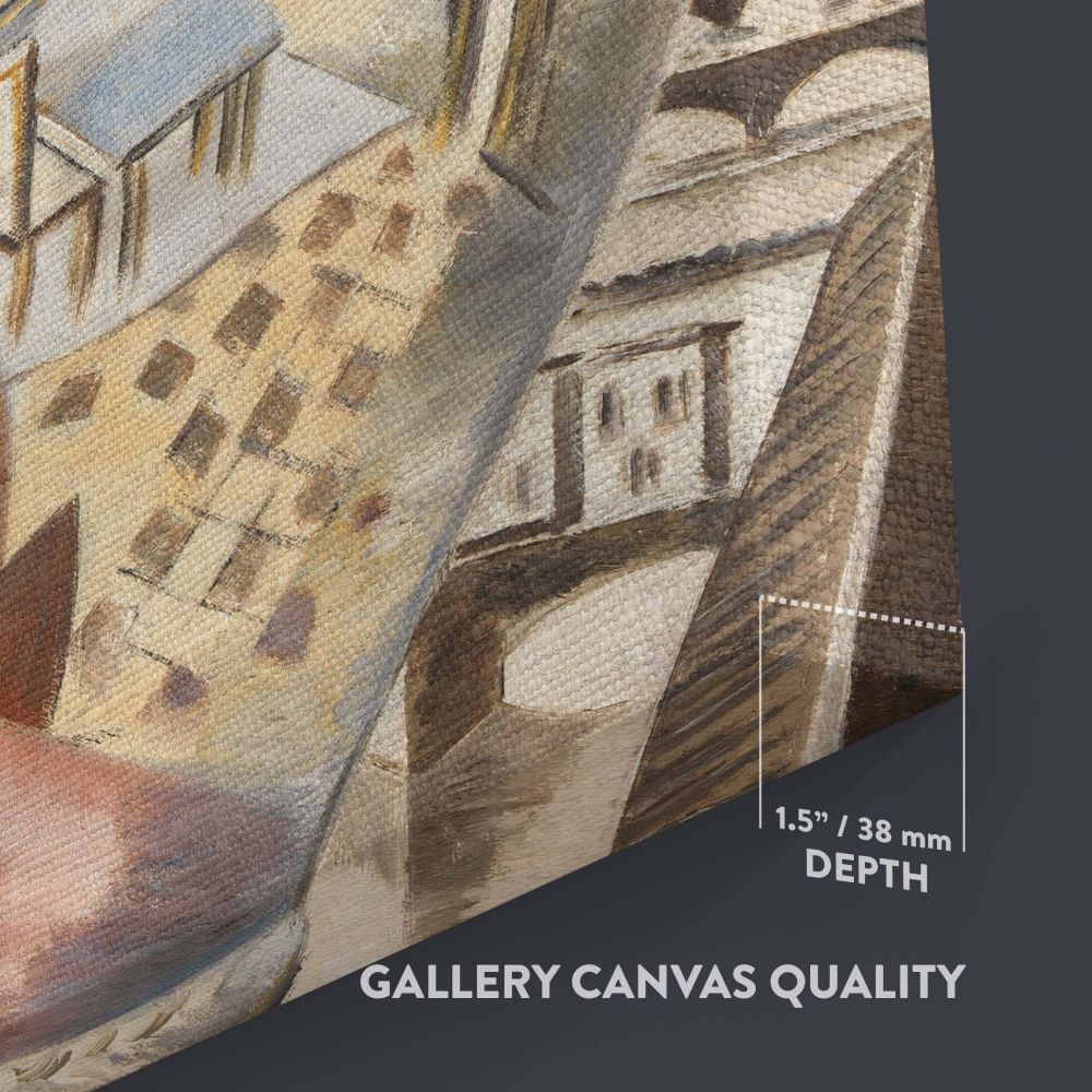 Souvenir of Florence - Surreal Cityscape with Reflections By Paul Nash canvas wall art - Image 3