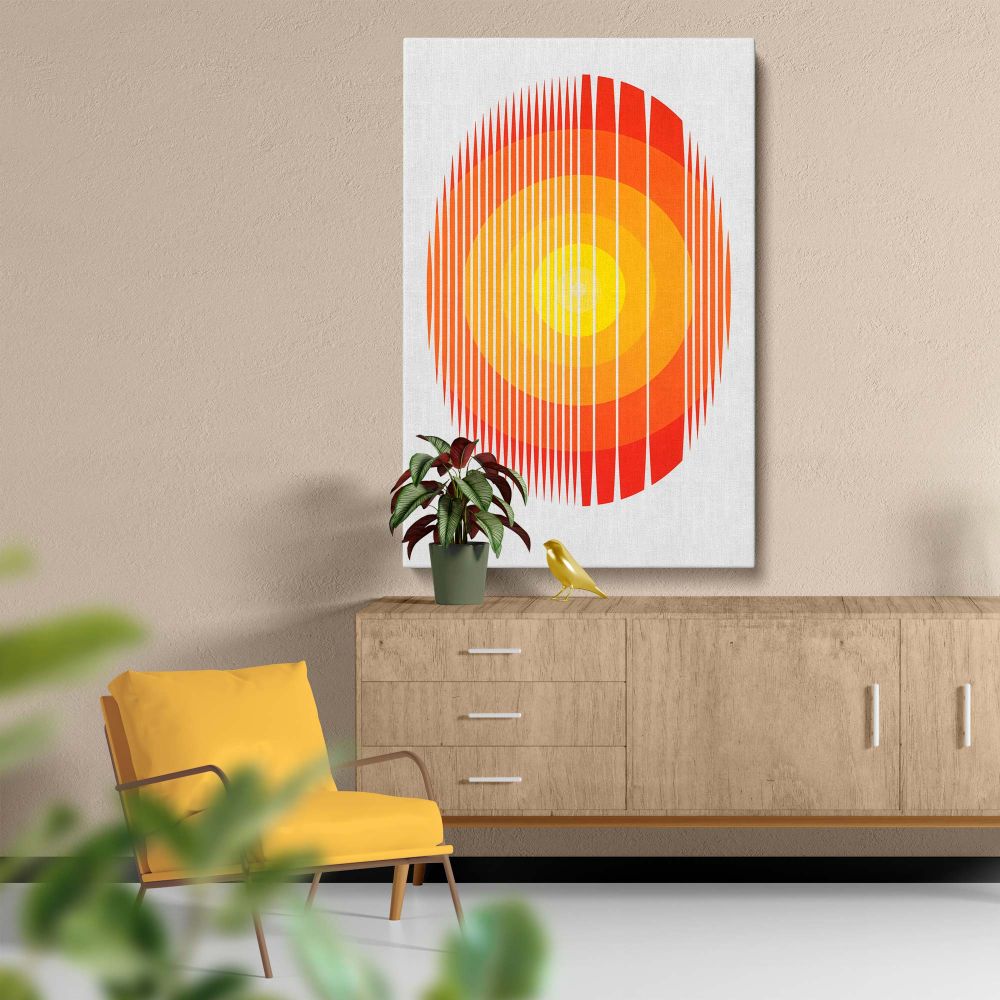 Retro Circles and Stripes - Abstract Geometric Poster - Image 5