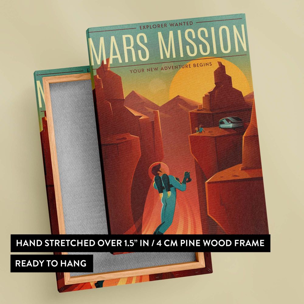 Mars Mission - Retro Space Explorer on Red Planet Poster - Image 6