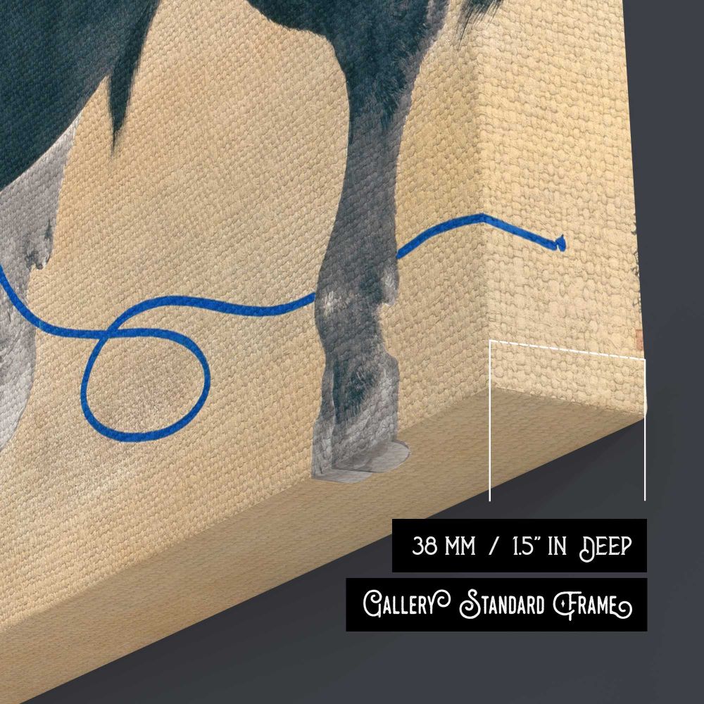 Black bull (19th century) vintage Japanese painting by Mochizuki Gyokusen — room mockup view 5