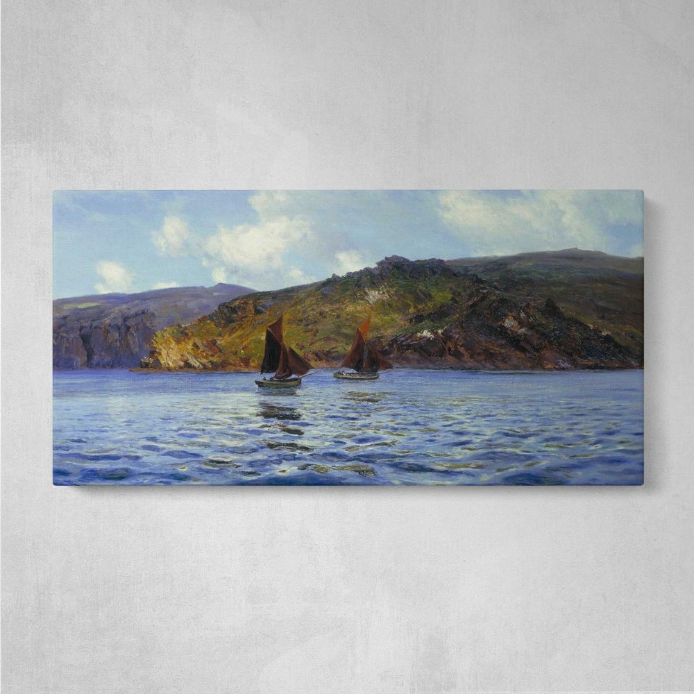 Catspaws off the Land by Henry Moore — single-panel canvas on a pale wall