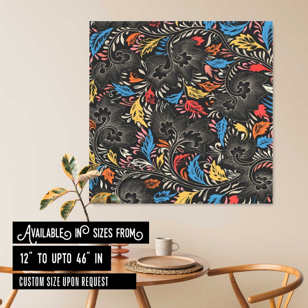 Chinese vintage seamless pattern flower background, decorative oriental art — room mockup view 6