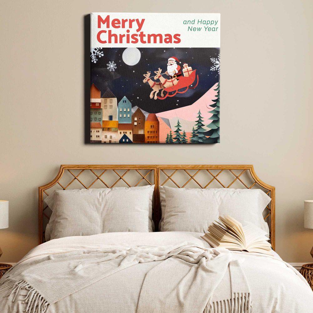Christmas & new year Instagram post template — alternate room view